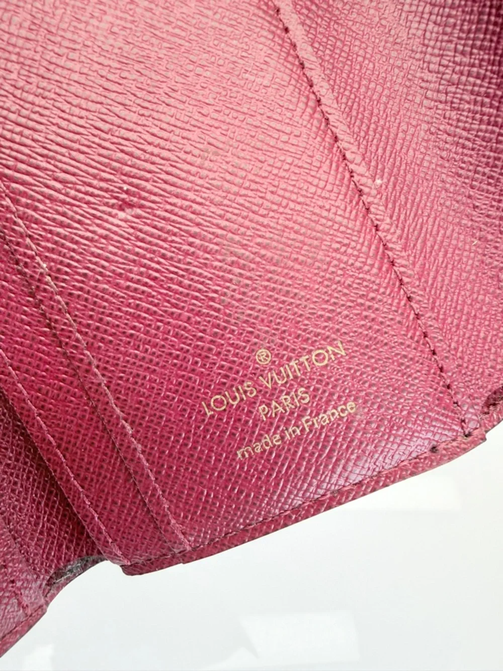 Louis Vuitton Brown Zoe Fushcia Monogram Wallet